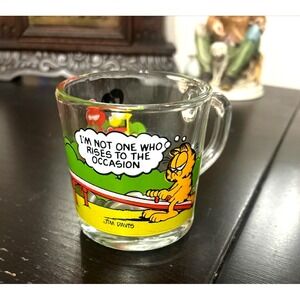 1978 McDonald's Garfield Glass Mugs - Sarcastic Garfield Humor - Jim Davis